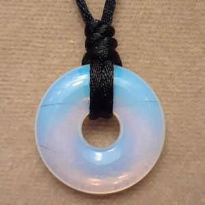 Opalite Donut Pendant Necklace (NWT)